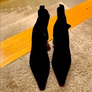 Black Suede Ankle boots in excellent condition